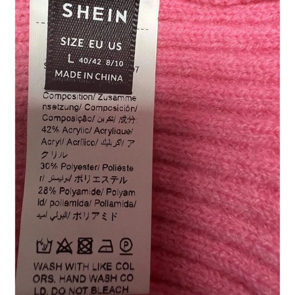 SHEIN Women’s Handkerchief Sweater Pink‎ Size Large - Picture 5 of 7